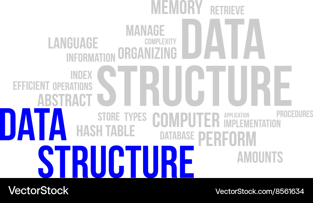 Word cloud data structure Vector Image