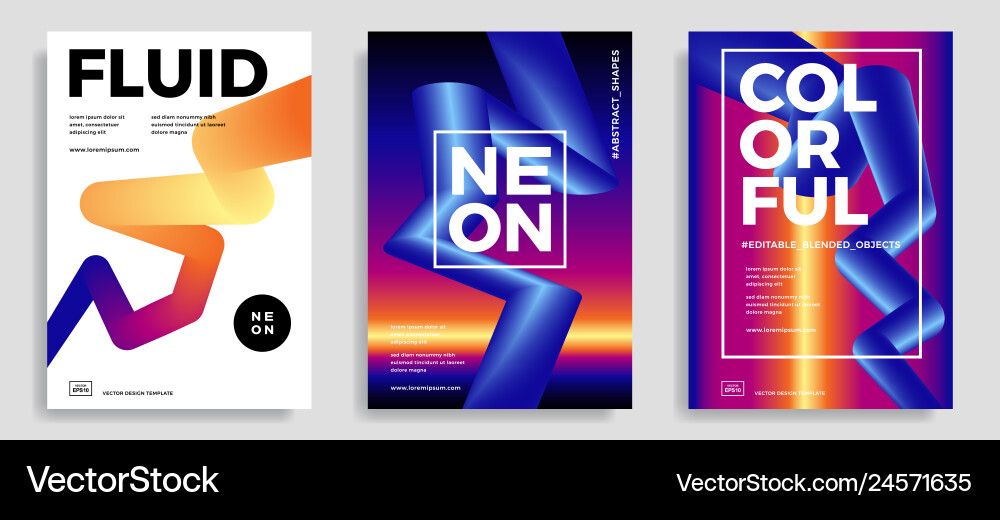 Abstract design templates with 3d flow shapes Abstract design templates with 3d flow shapes vector image
