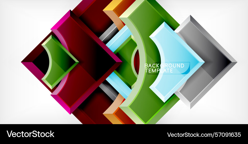 Abstract geometric design overlapping squares Abstract geometric design overlapping squares Vector Image