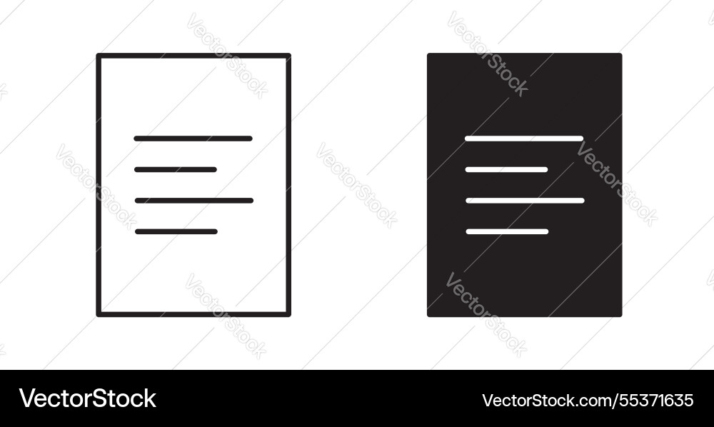 Align left icon set in thin line for web Vector Image