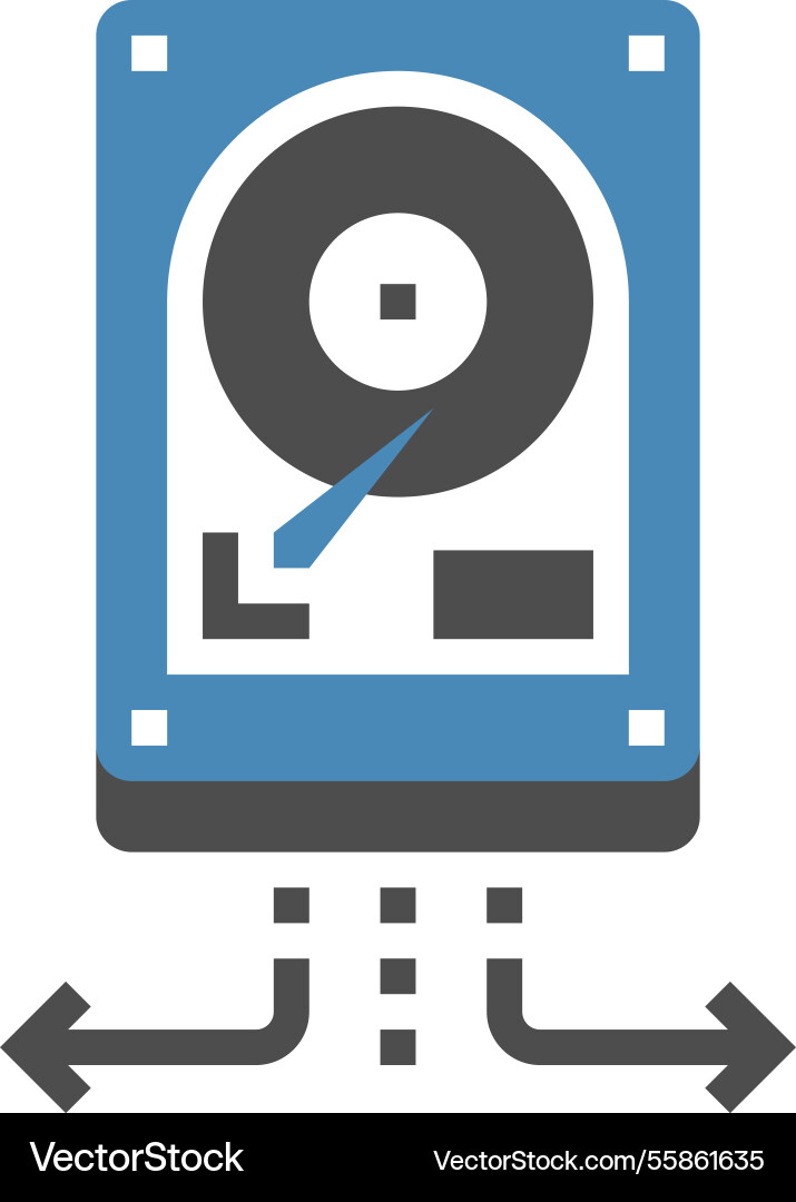 Backup and recovery flat web icon concept vector image