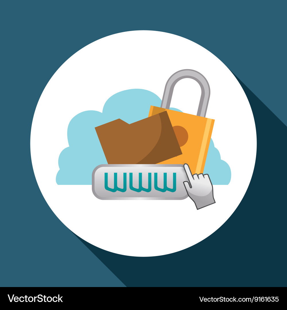 Cloud computing design media icon isolated Vector Image