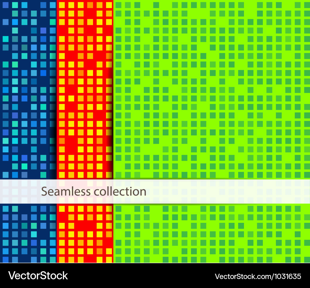 Collection of seamless patterns vector image