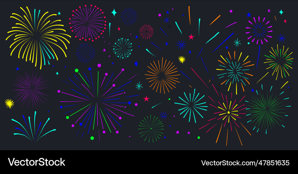 Fire work festival abstract art background Fire work festival abstract art background vector image