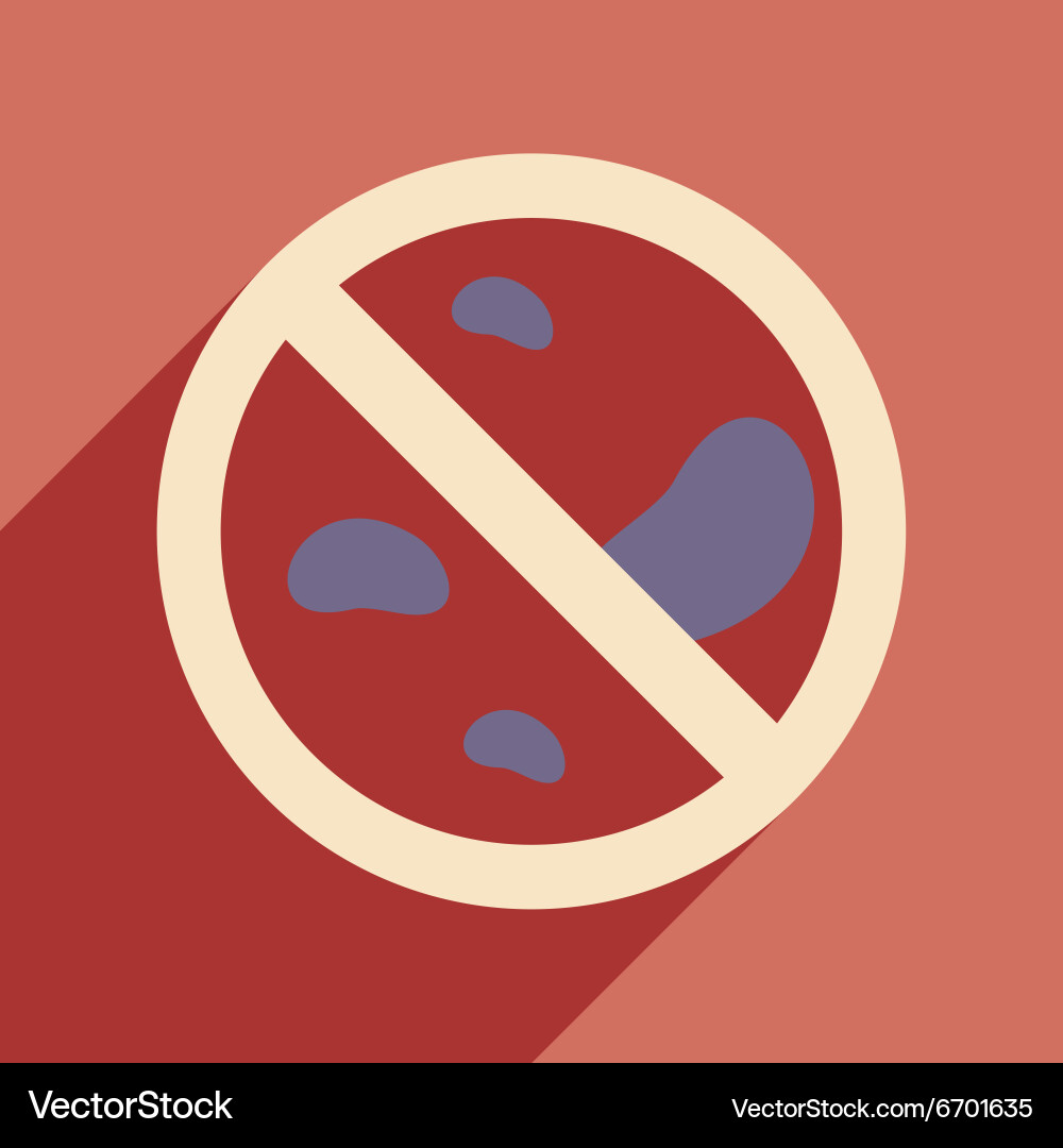 Flat with shadow icon and mobile application petri vector image