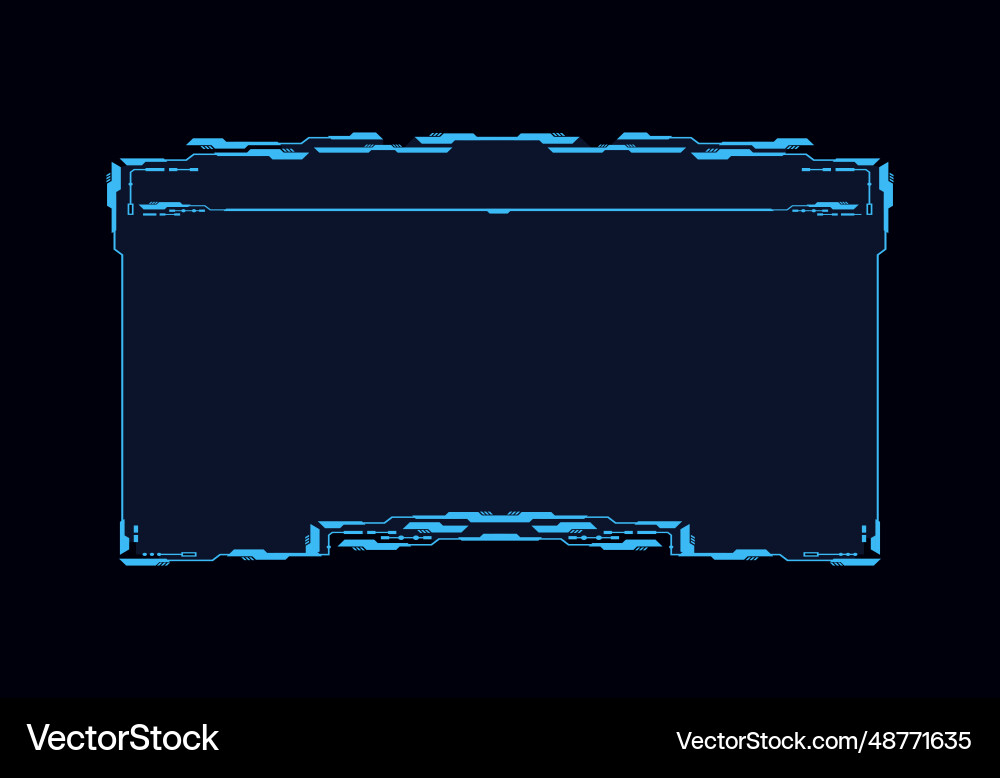 Futuristic HUD Frame - Cyberpunk UI vector image