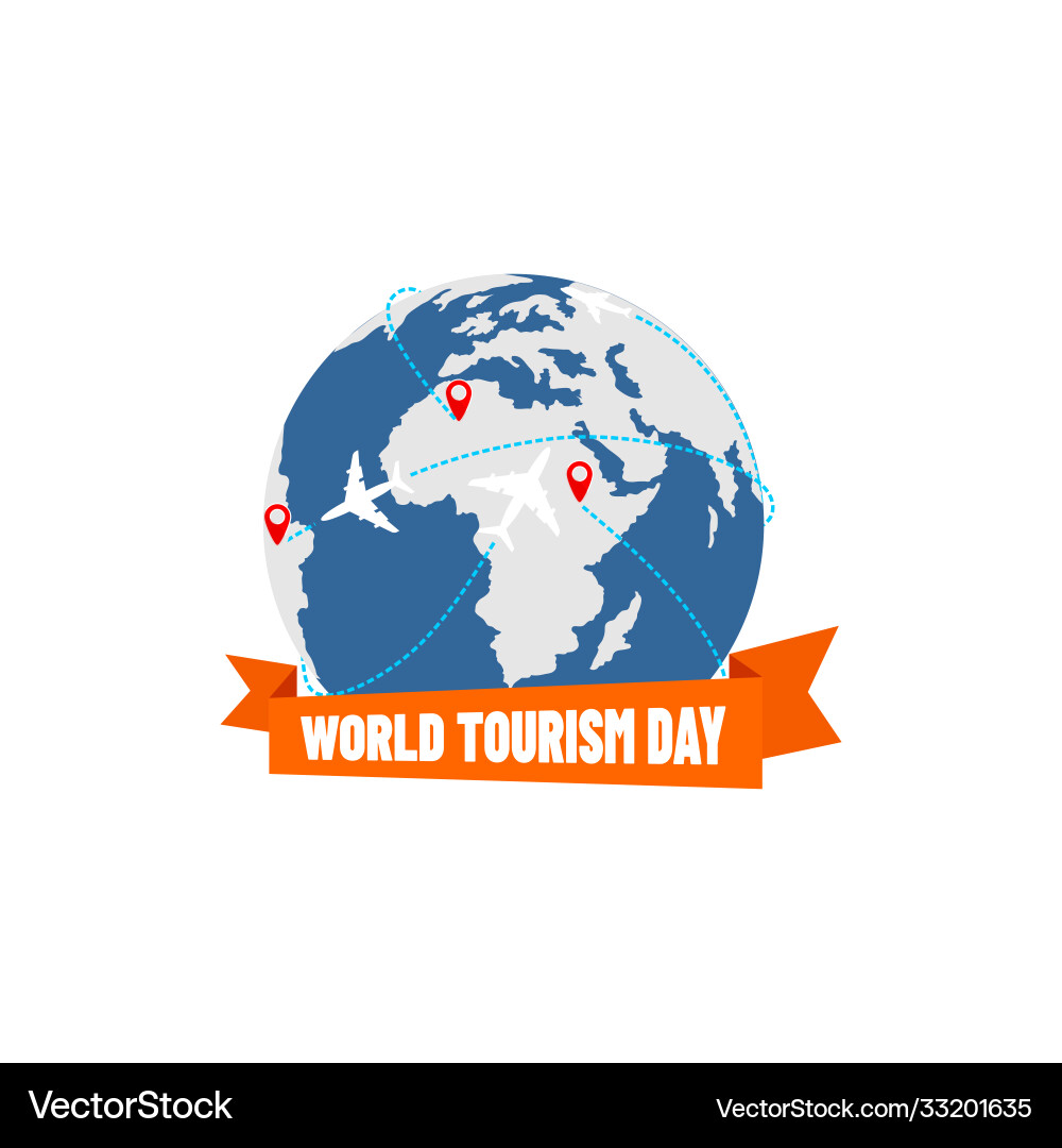 Globe with pinned map Globe with pinned map Vector Image
