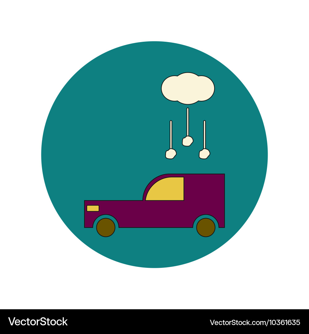 In flat design of hail falling vector image