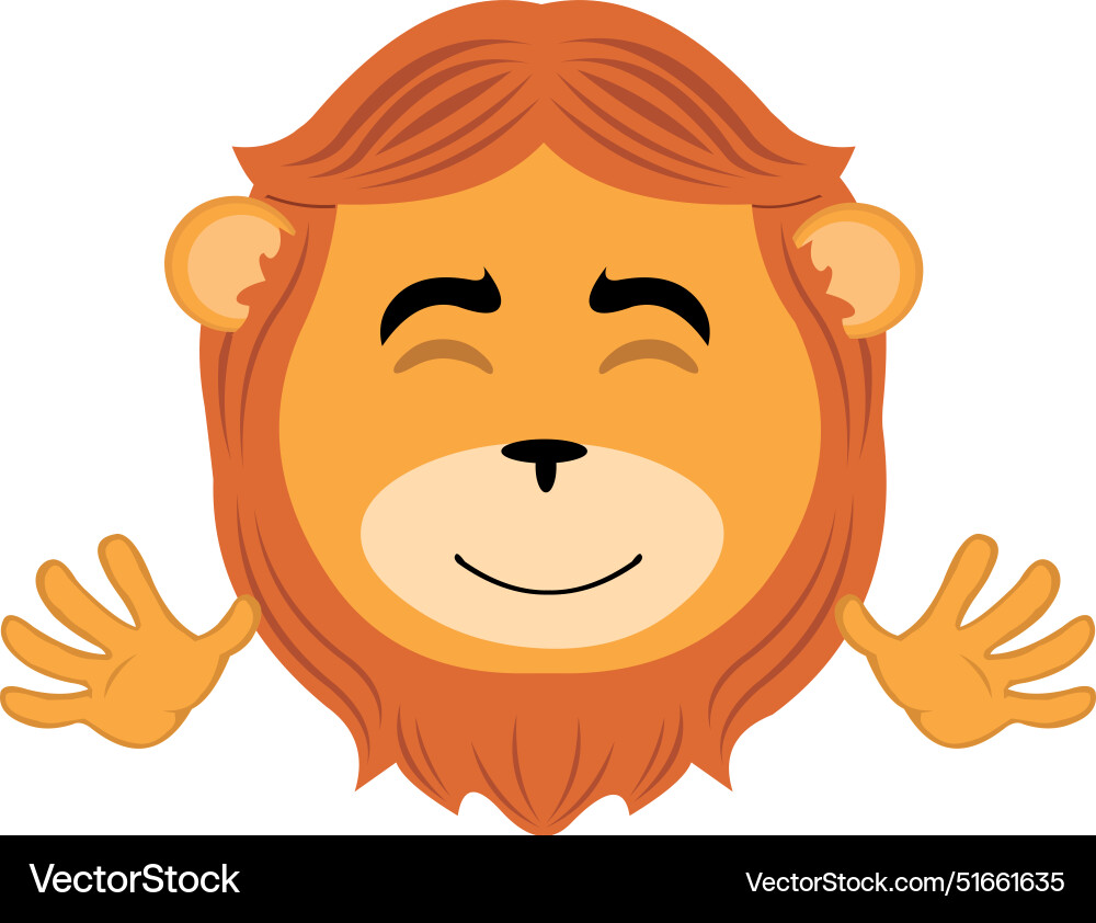 Lion hands greeting Vector Image