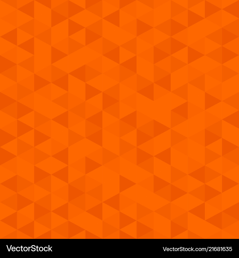 Low Poly Orange Triangular Background vector image