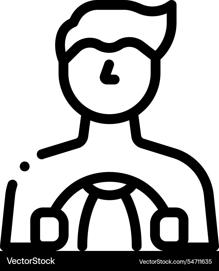 Man icon thin linear style design isolated Man icon thin linear style design isolated vector image