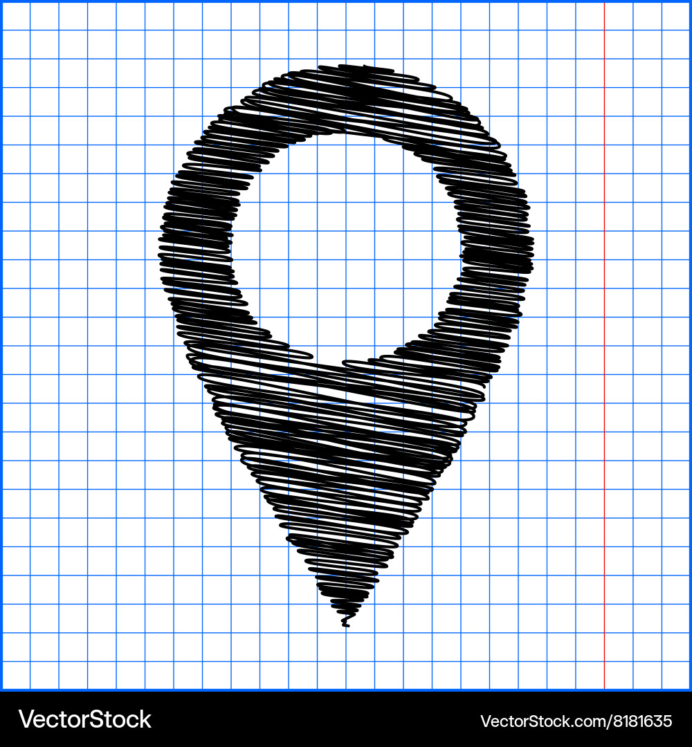 Mark icon pointer vector image