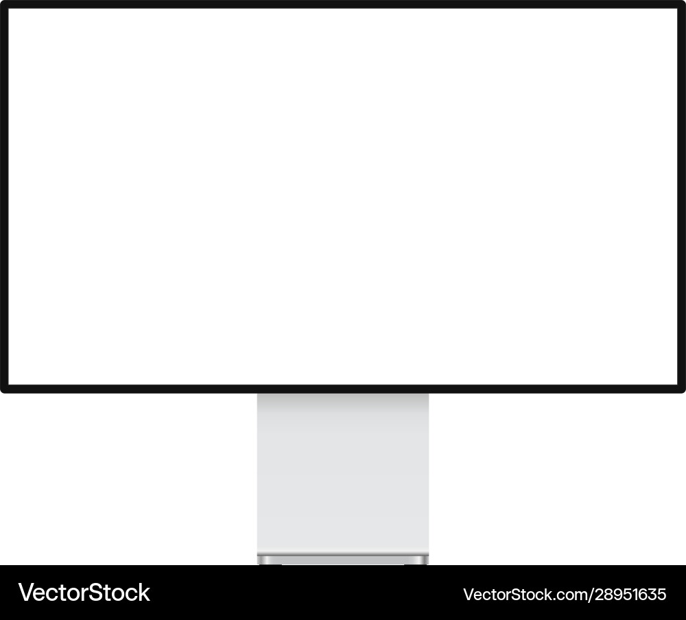 Modern Computer Monitor Mockup vector image