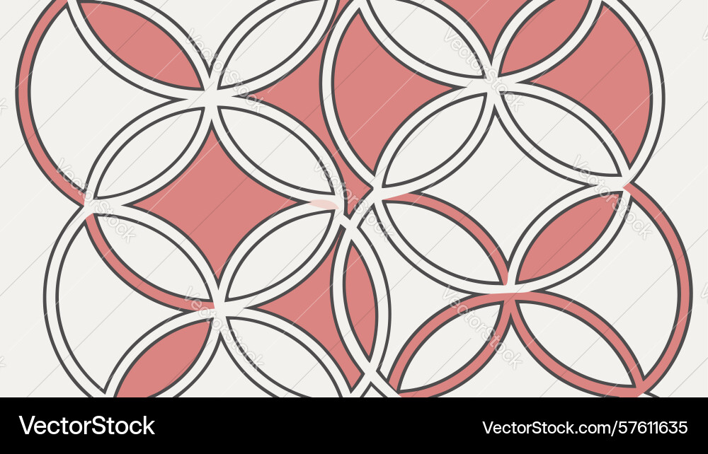Ornate geometric circular interlocking pattern vector image