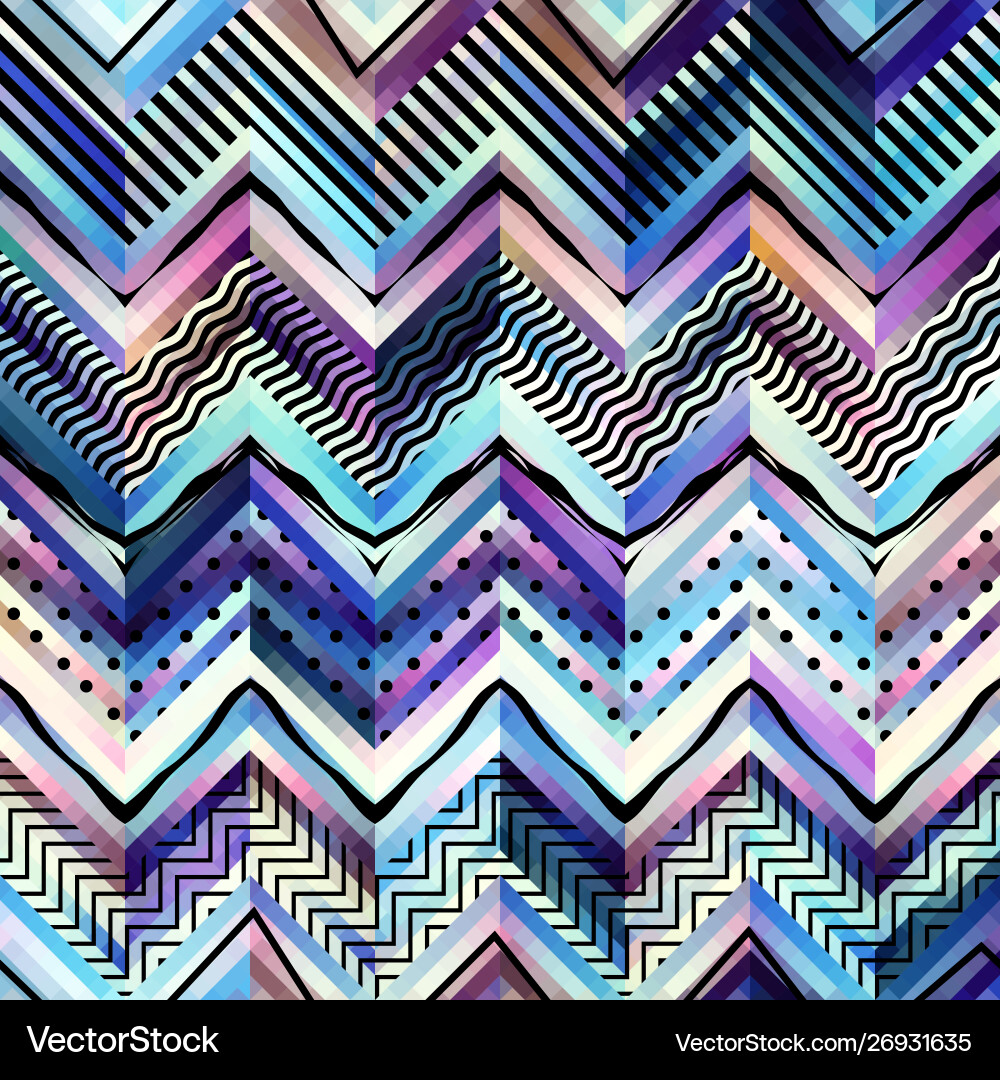 Seamless background geometric chevron pattern vector image