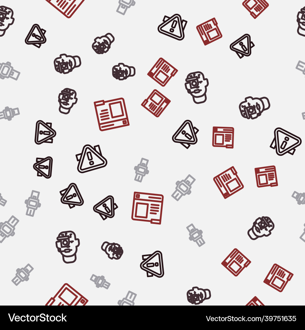 Set line exclamation mark in triangle smart vector image