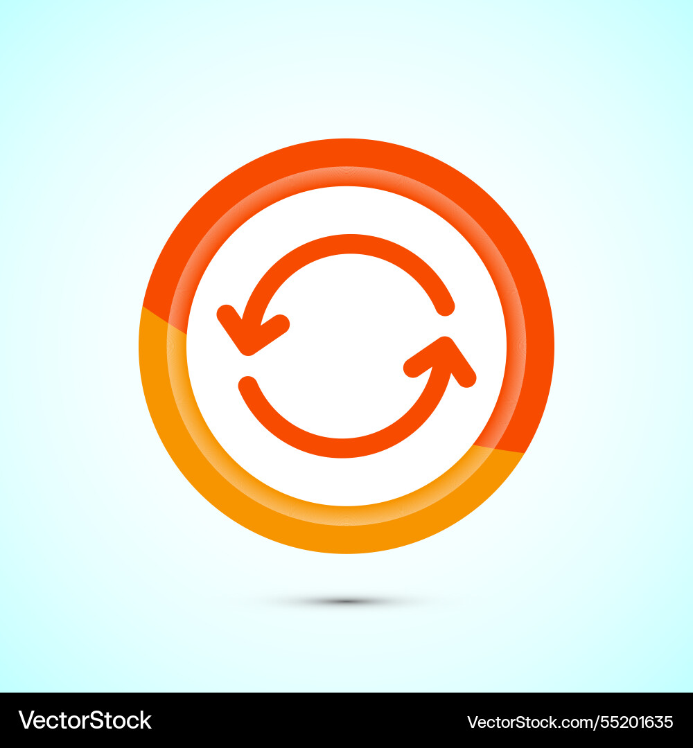 Sync processing icon design synchronization Sync processing icon design synchronization vector image