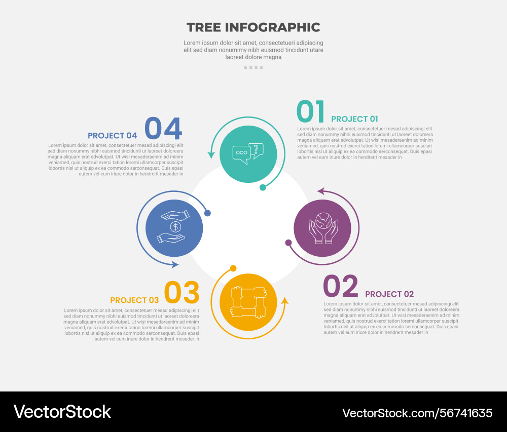 Tree shape visualization infographic outline Tree shape visualization infographic outline vector image