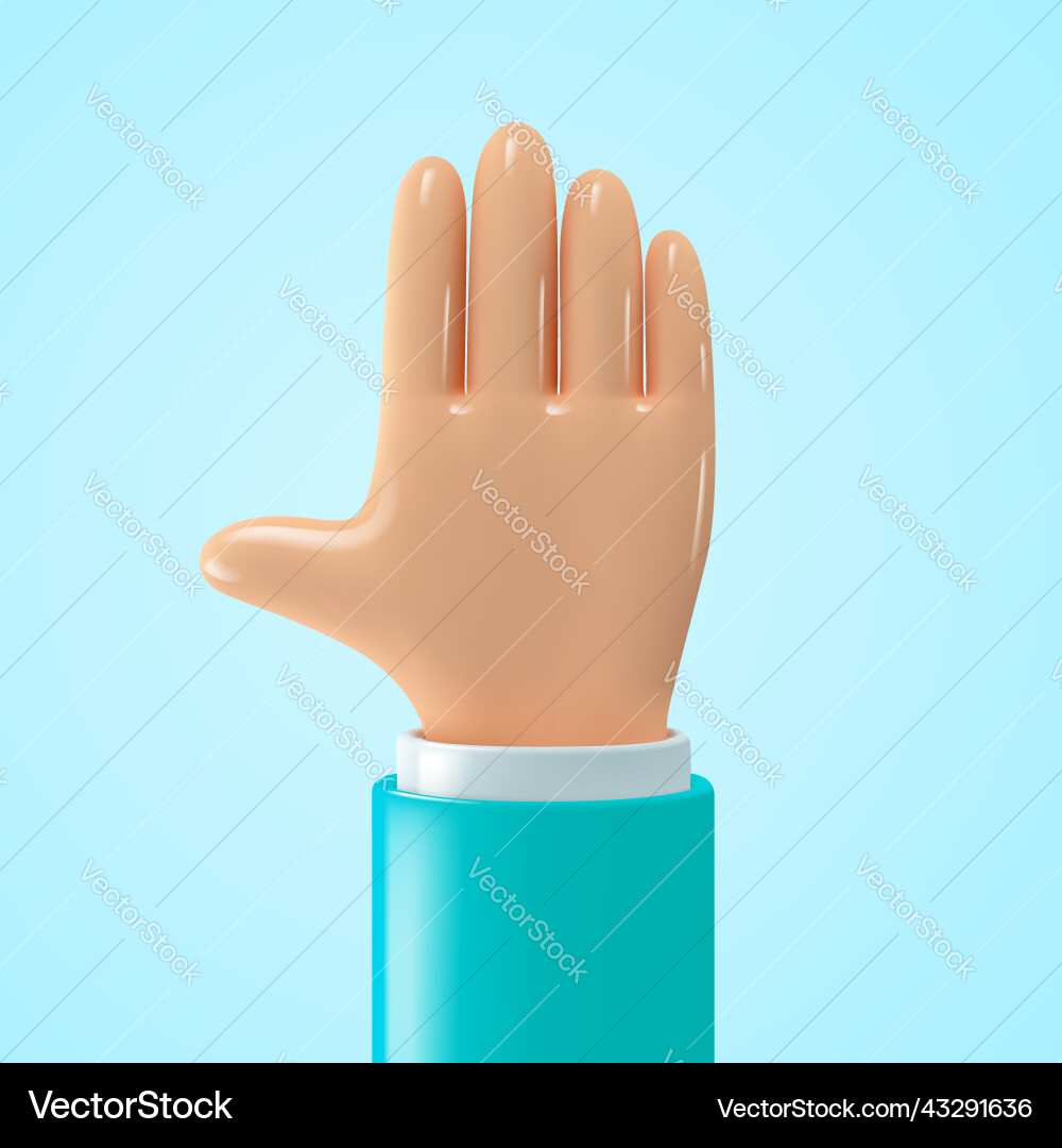 3d hands icon cartoon style hand gesture