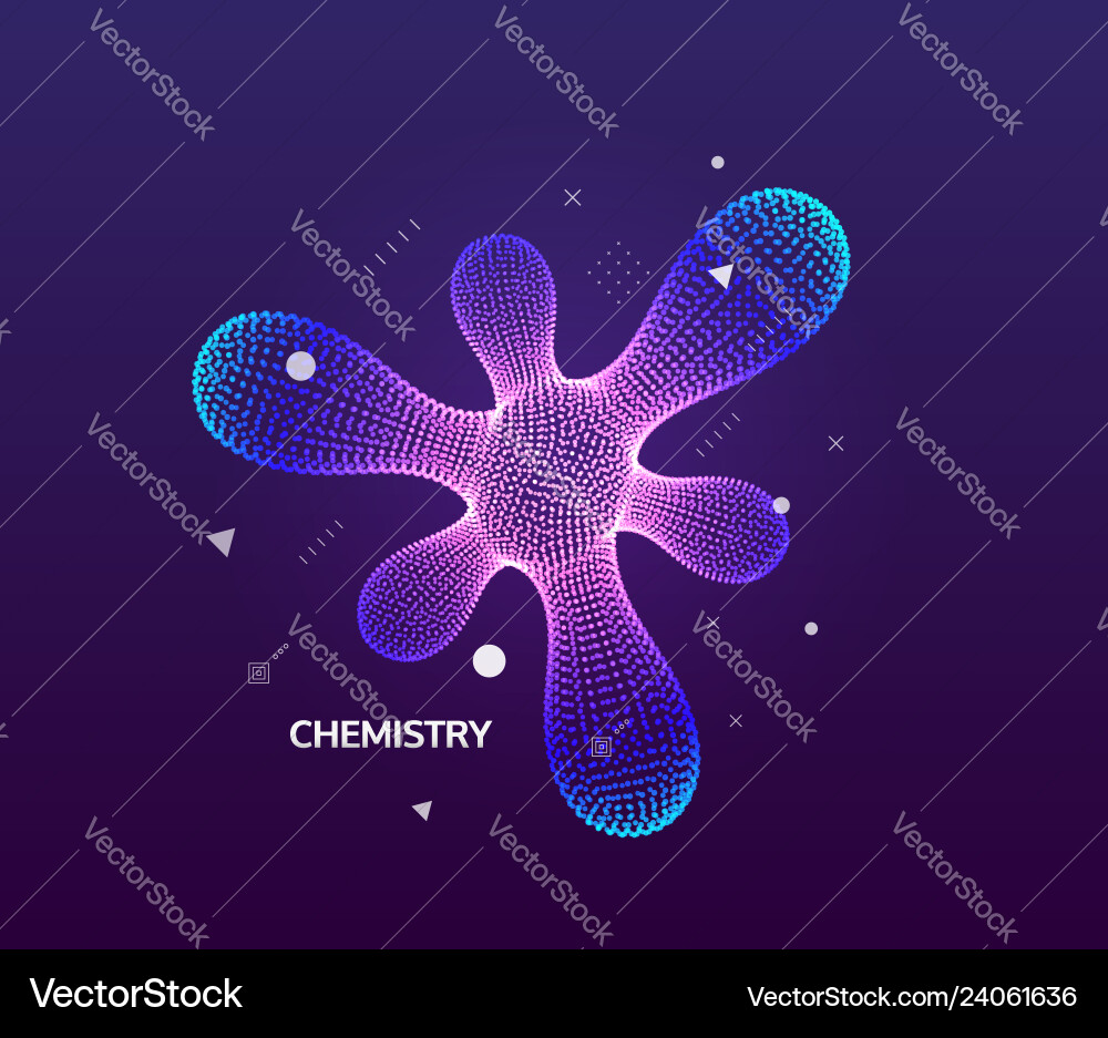 3d molecule molecular structure grid for science 3d molecule molecular structure grid for science vector image