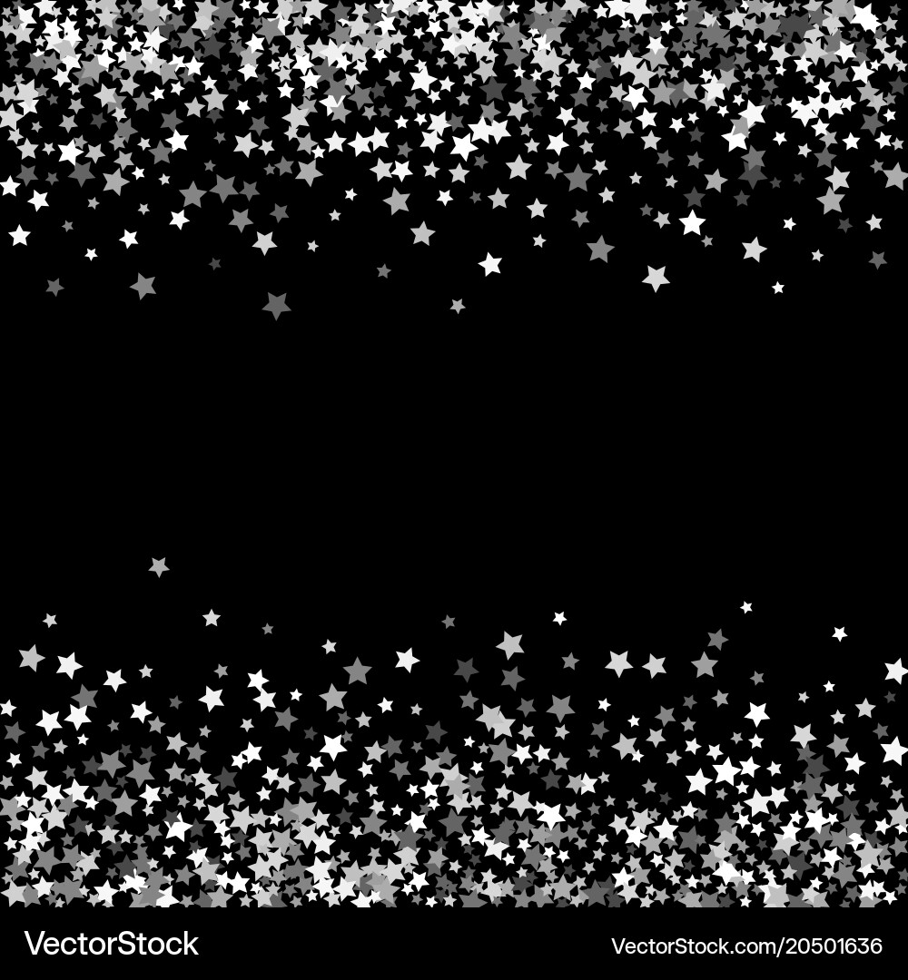 Abstract pattern of random falling stars vector image