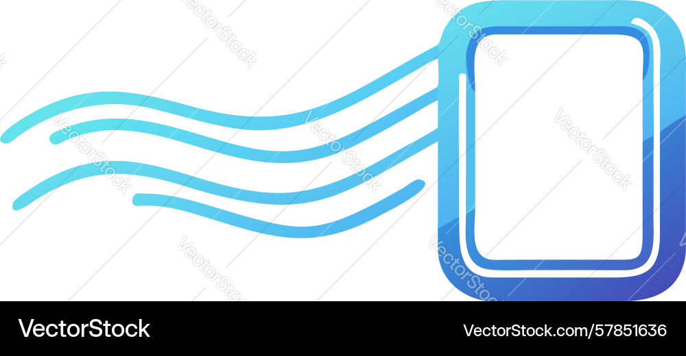 Abstract stream of data flowing into tablet Vector Image