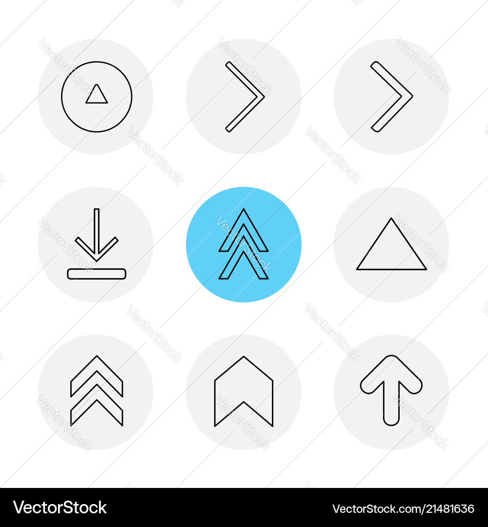 Arrows directions pointer arrow user vector image