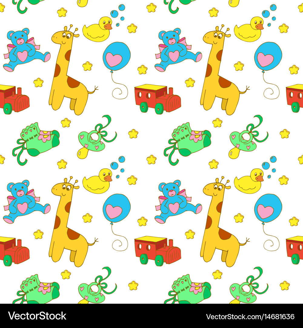 Baby objects seamless pattern Vector Image