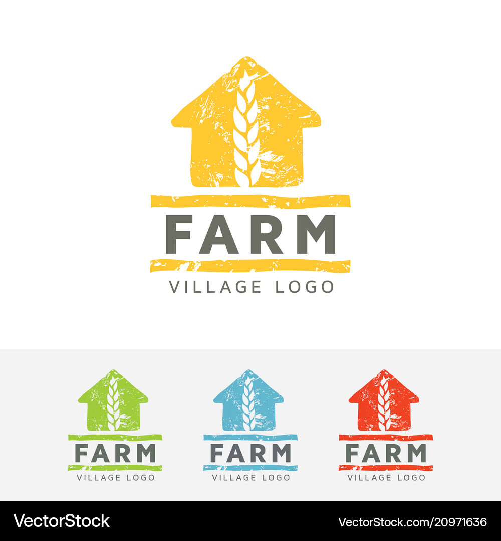Bauerndorf Logo Design Bauerndorf Logo Design vektorbild