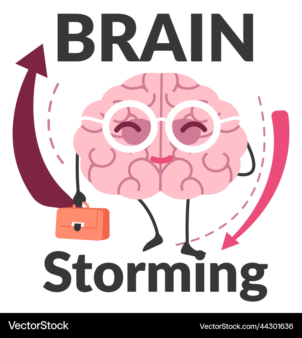 Brainstorming searching for creative ideas Vector Image