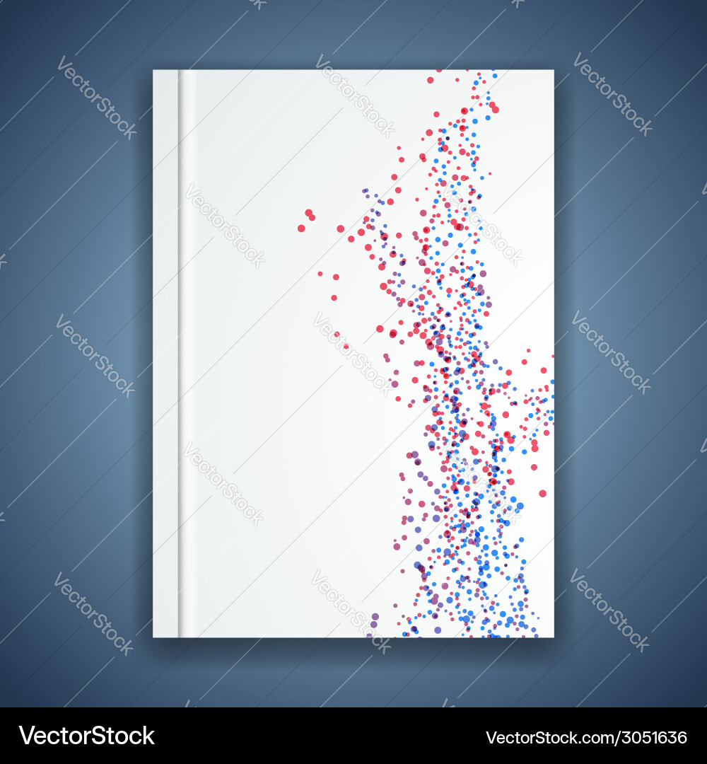 Colorful Particle Brochure Template vector image