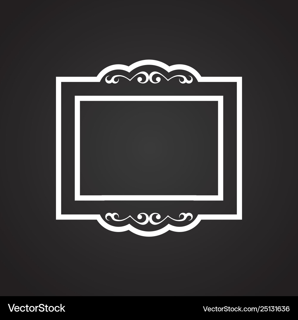 Frame icon on background for graphic and web Frame icon on background for graphic and web Vector Image