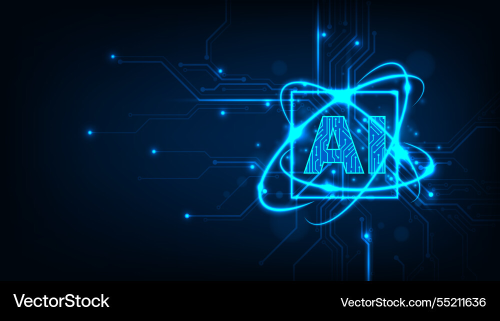 Futuristic artificial internet cyber with circuit Futuristic artificial internet cyber with circuit vector image