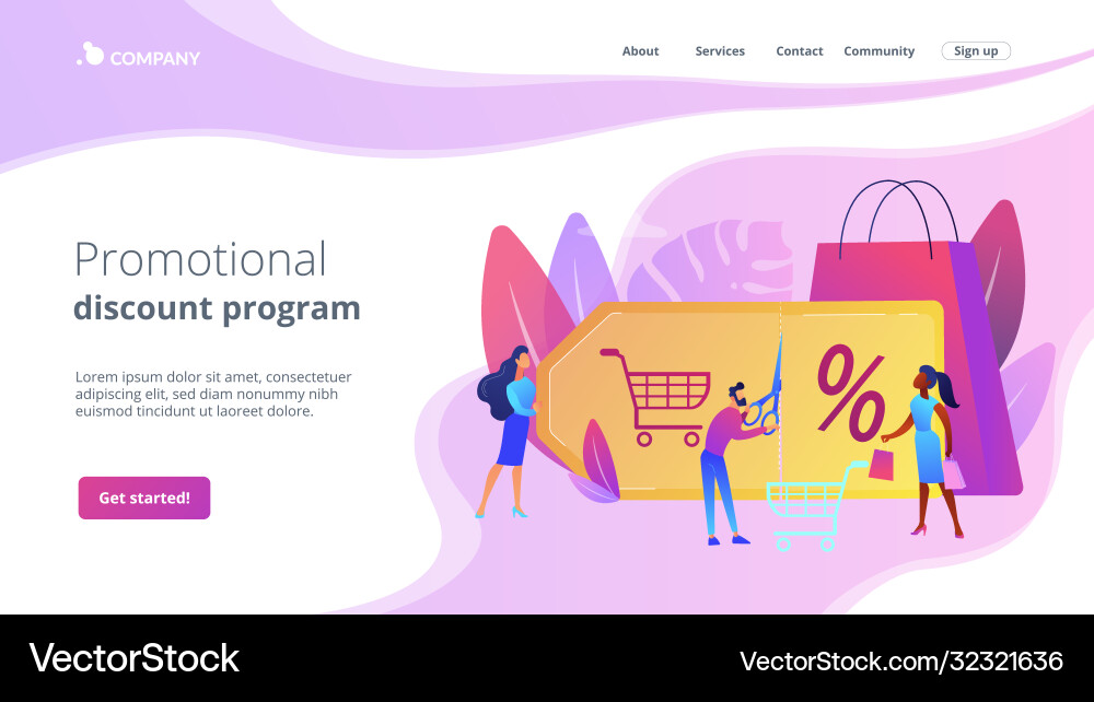 Markdown Programm Konzept Landing Page Markdown Programm Konzept Landing Page vektorbild