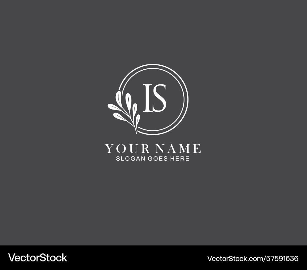 Minimalist is monogram logos with botanical Minimalist is monogram logos with botanical Vector Image