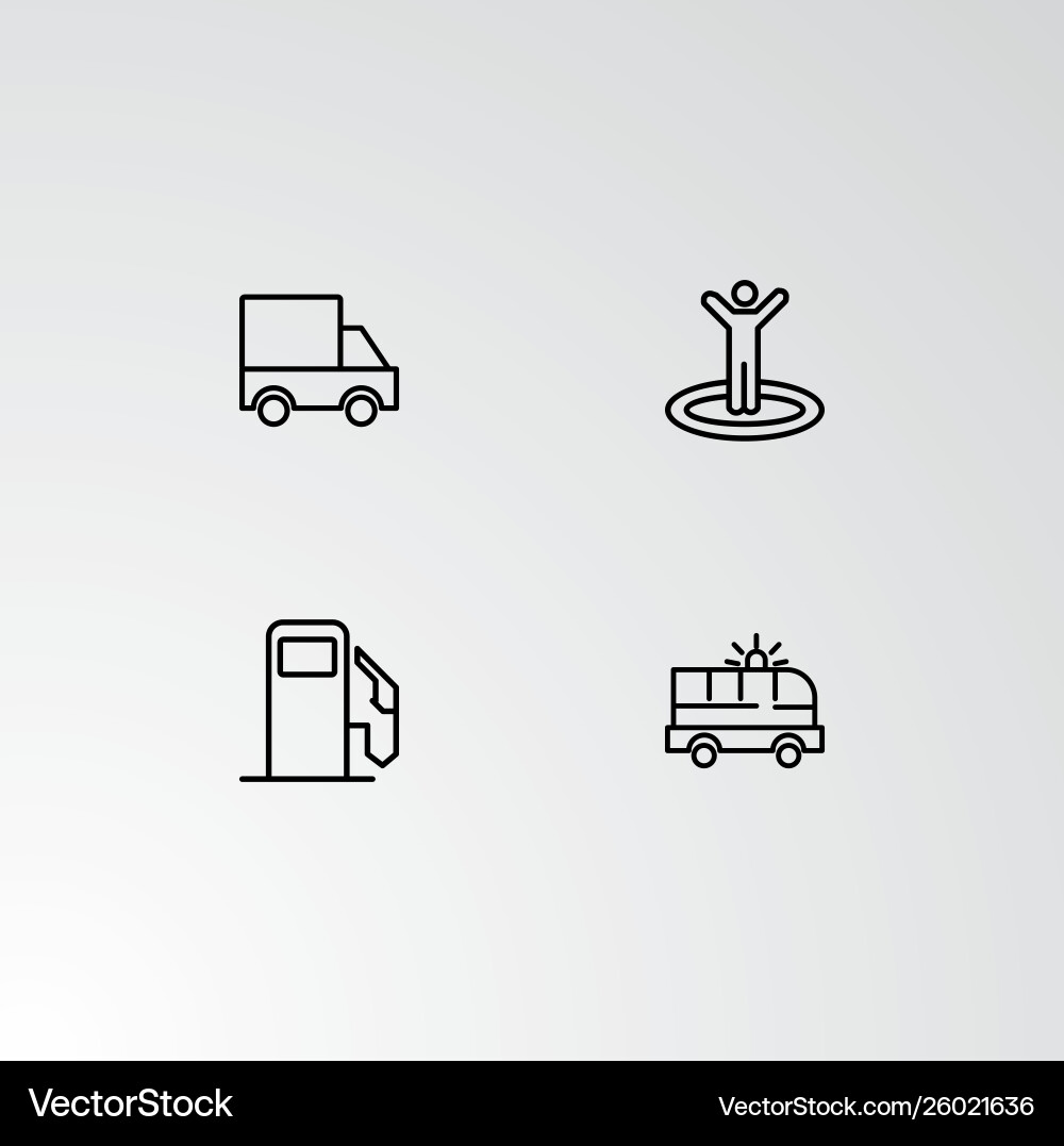 Set 4 perfect icons for navigation vector image