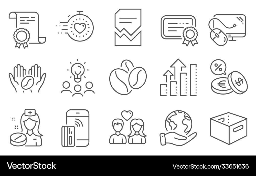 Set business icons such as computer mouse Set business icons such as computer mouse vector image