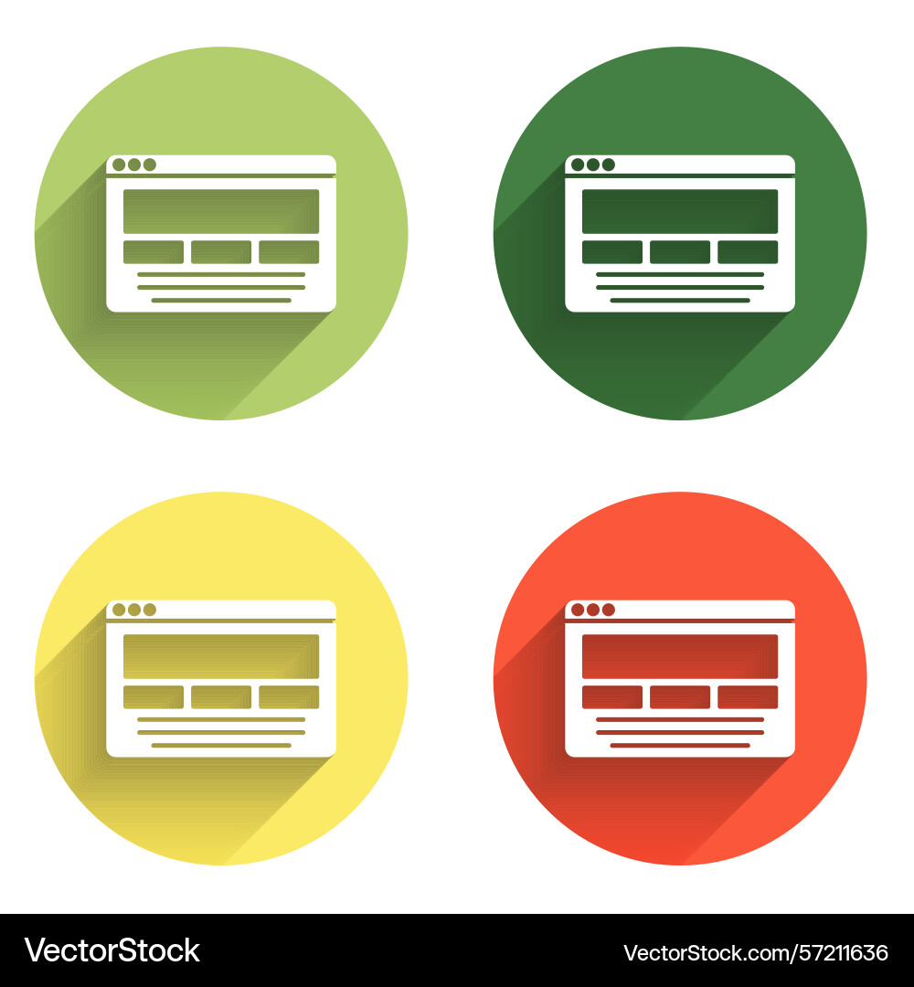 Set ui or ux design icon isolated with long vector image