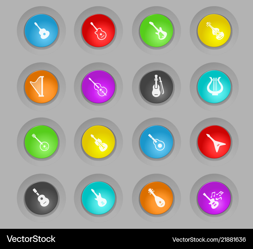 String instruments icon set vector image