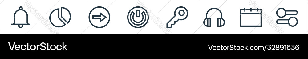 Web essentials line icons linear set quality Web essentials line icons linear set quality vector image