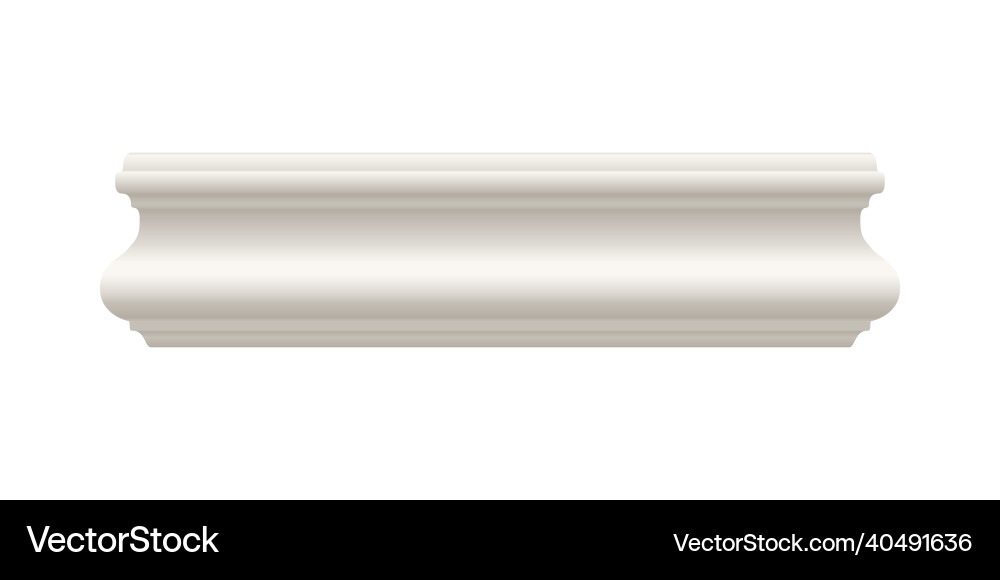 White molding cornice or skirting ceiling crown Vector Image