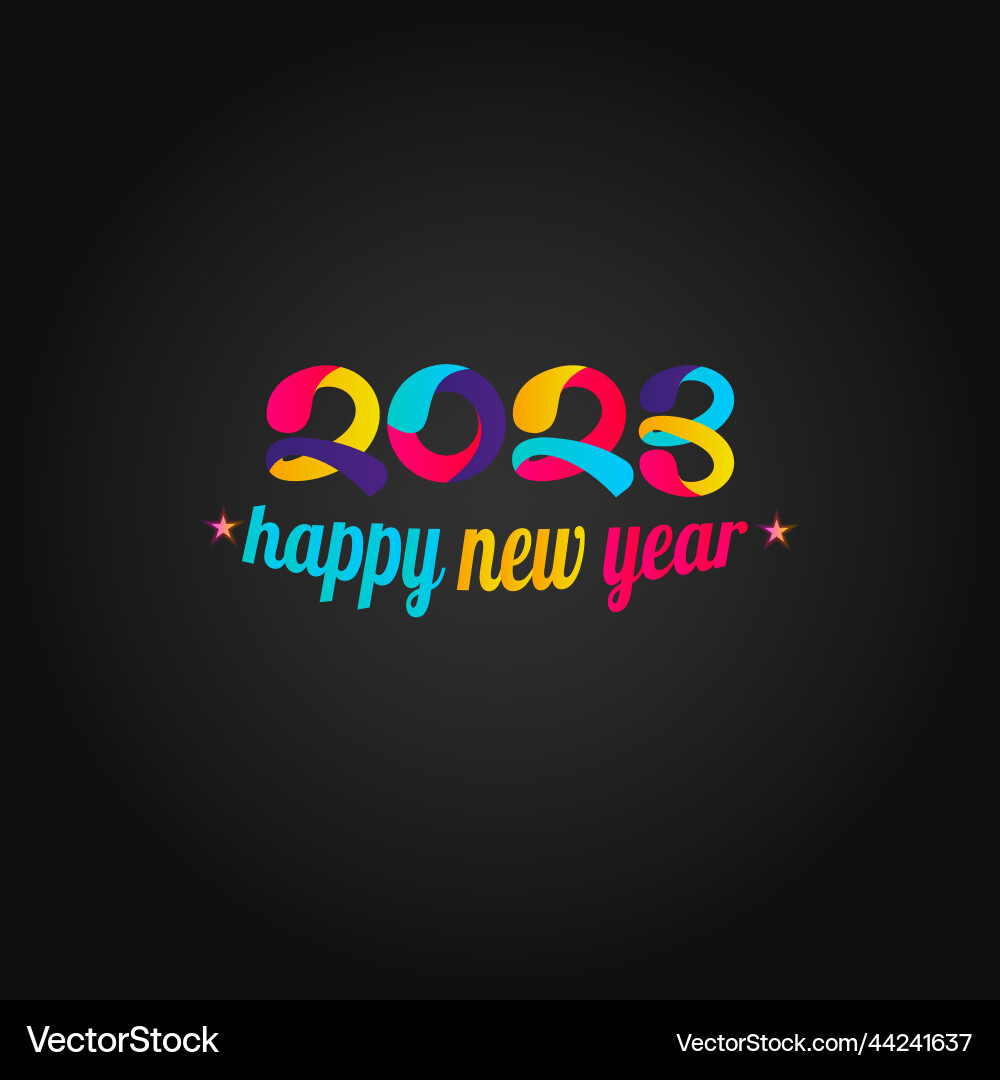 2023 new year numbers with gradient color Vector Image