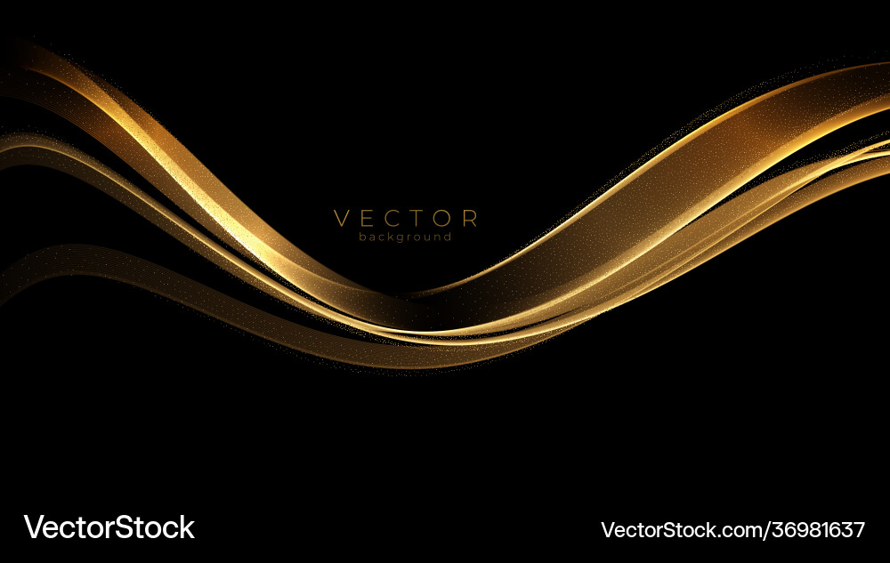 Abstract shiny color gold wave luxury background Abstract shiny color gold wave luxury background Vector Image