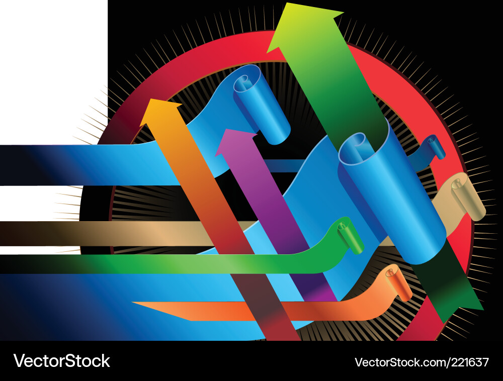 Arrows 3d element vector image