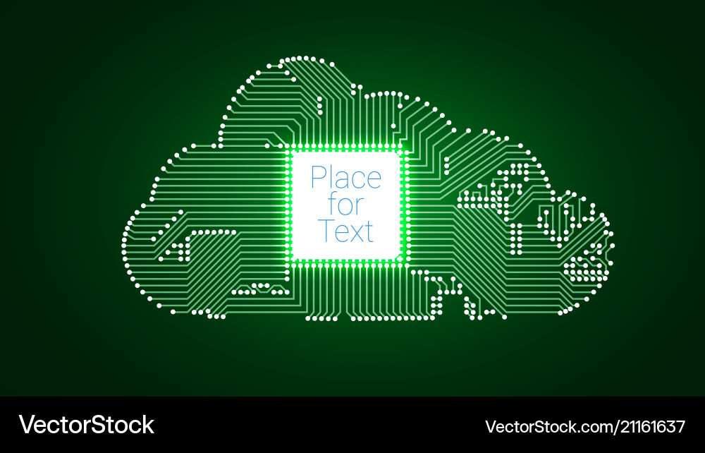 Circuit cloud computing Circuit cloud computing vector image