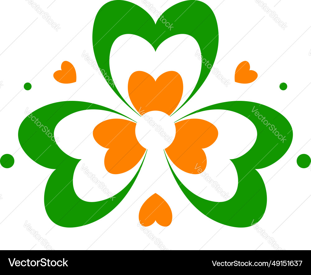 Cloverleaf element design pattern frame collection Vector Image