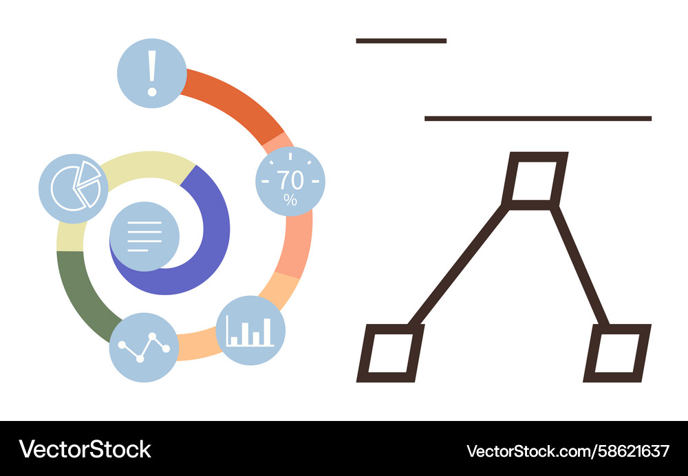 Data Analytics Chart with Tree Diagram Vector Image