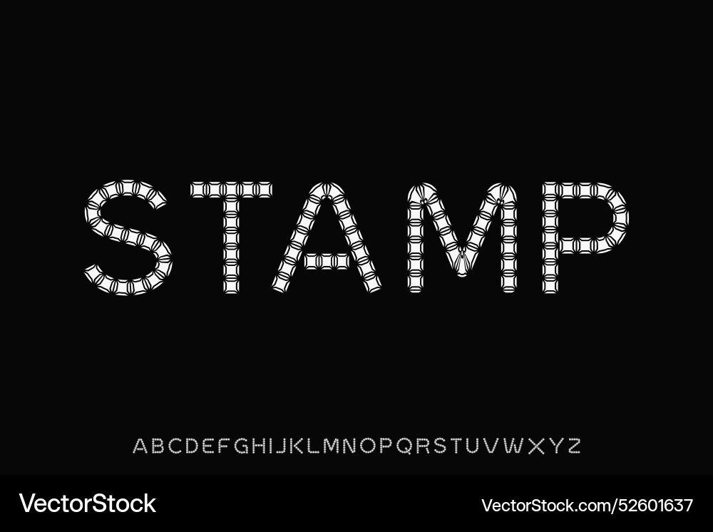 Display alphabet pattern font design suitable Display alphabet pattern font design suitable vector image