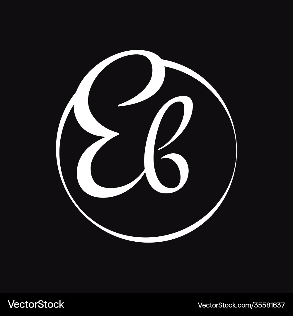 EB Script Logo - Modern Typography Vector Image