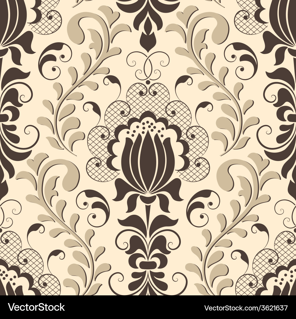 Elegant Damask Pattern Vector Image